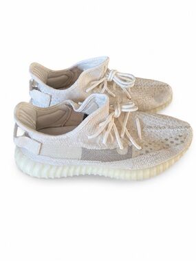 adidas Yeezy Boost 350 V2 Cream White Sneakers | Triple White Knit Running Shoes